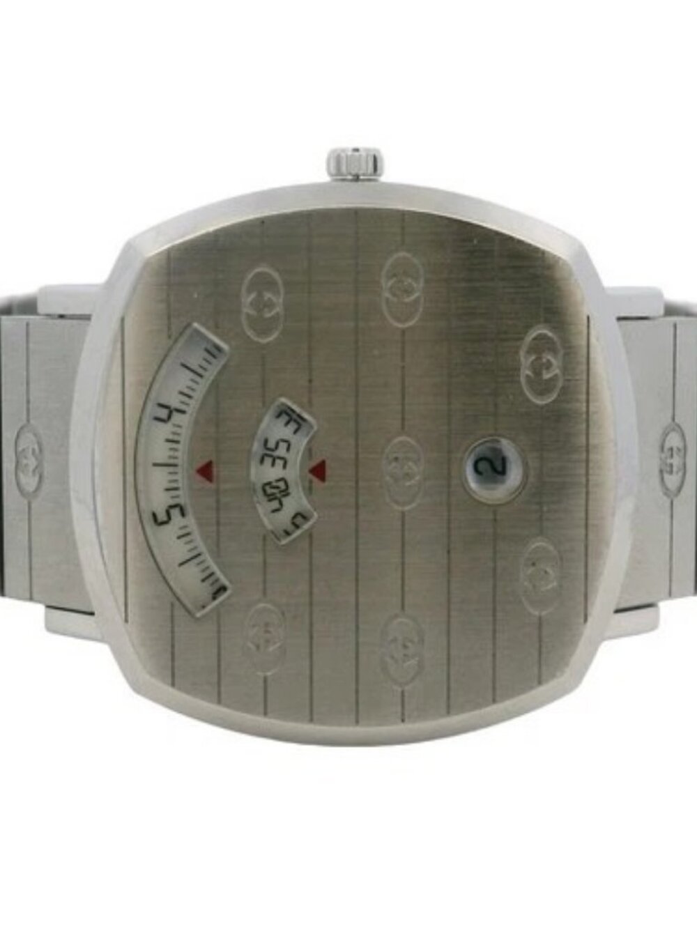 Gucci Grip 157.3 YA157401 38mm White Dial Stainless Steel Quartz Watch